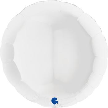 31" Round Foil Balloon - White Grabo
