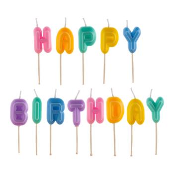 Happy Birthday Bold Candles deKora