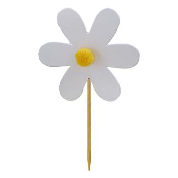 Daisy Cupcake Toppers with Pom Poms GingerRay