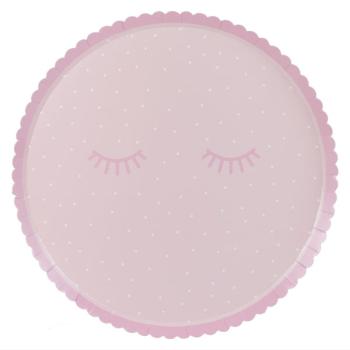 Pink Polka Dot Pamper Party Paper Plates GingerRay