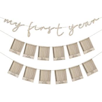 My First Year Wooden Baby Photo Bunting GingerRay