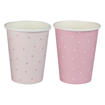 Pink Polka Dot Paper Cups GingerRay