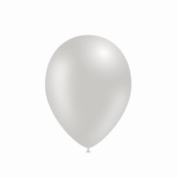 25 Balloons 14cm Metallic - Silver