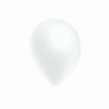 25 Balões 14cm Metalizados - Branco