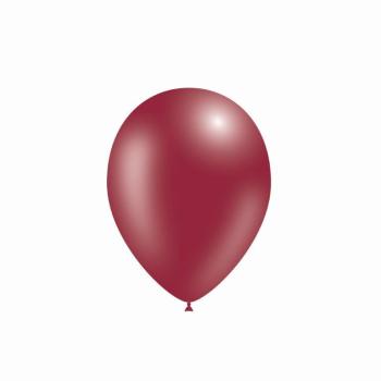 25 Balloons 14cm Metallic - Burgundy
