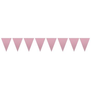 Grinalda Bandeiras em Papel 25m - Rosa Bebé