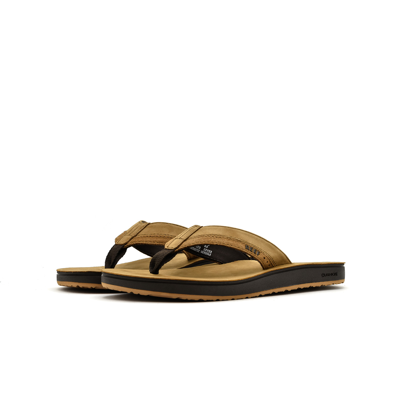 Leather Cntrd Cushion Sandals
