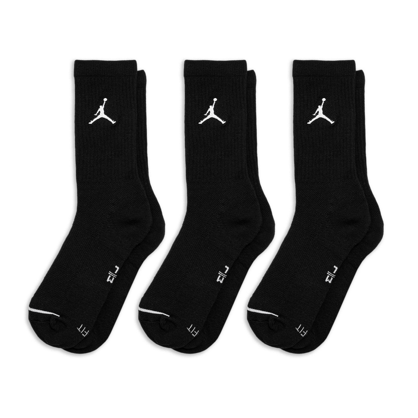 Socks NIKE Jordan Jumpman Crew 3 Pair Pack Black for Man | SX5545-013 ...