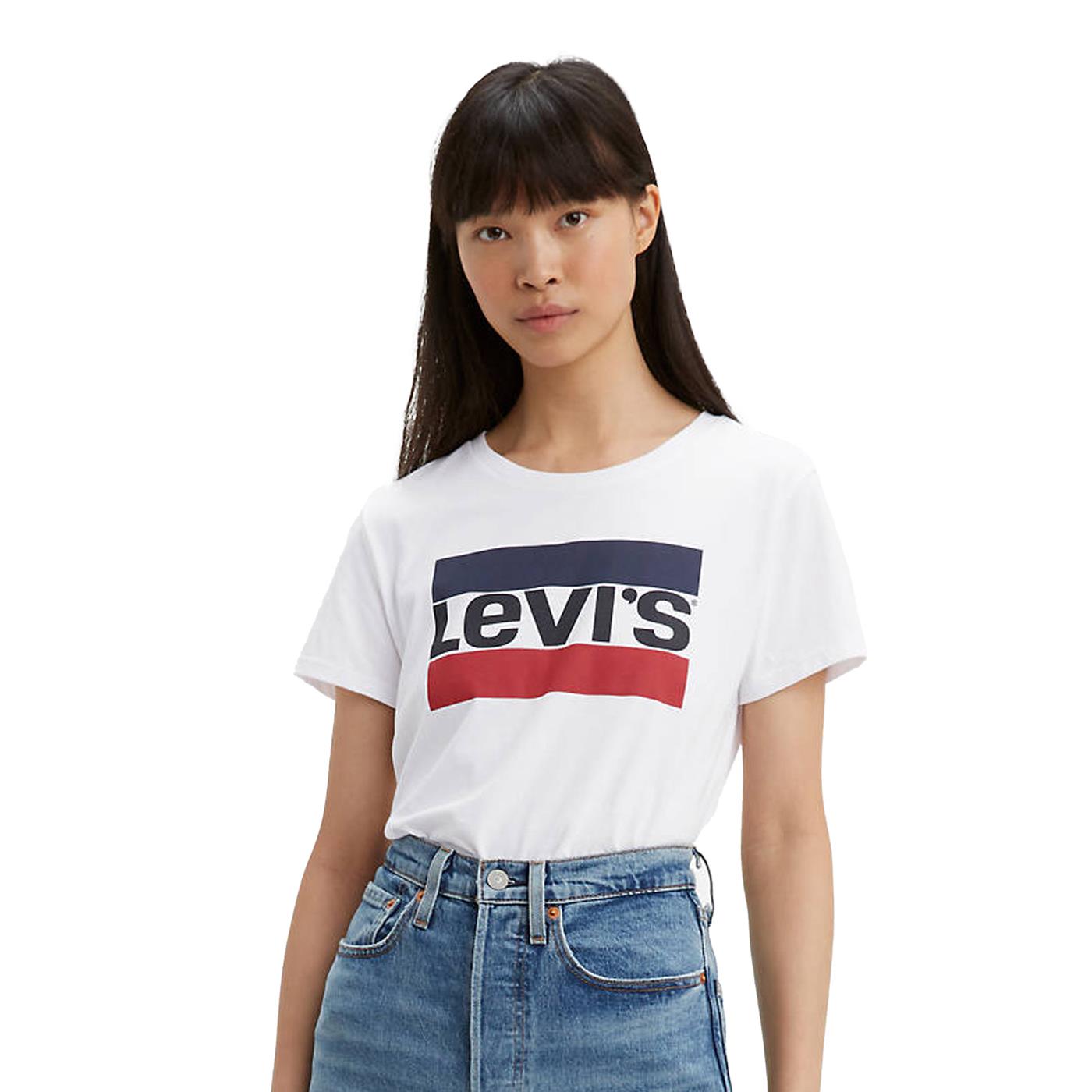 Shirt Levis The Perfect Graphic Tee Odile padded | T - 173690297 - Levi's  Youth short sleeve algodon print classic camper shirt in crystal blue -  down jacket for Woman | RvceShops