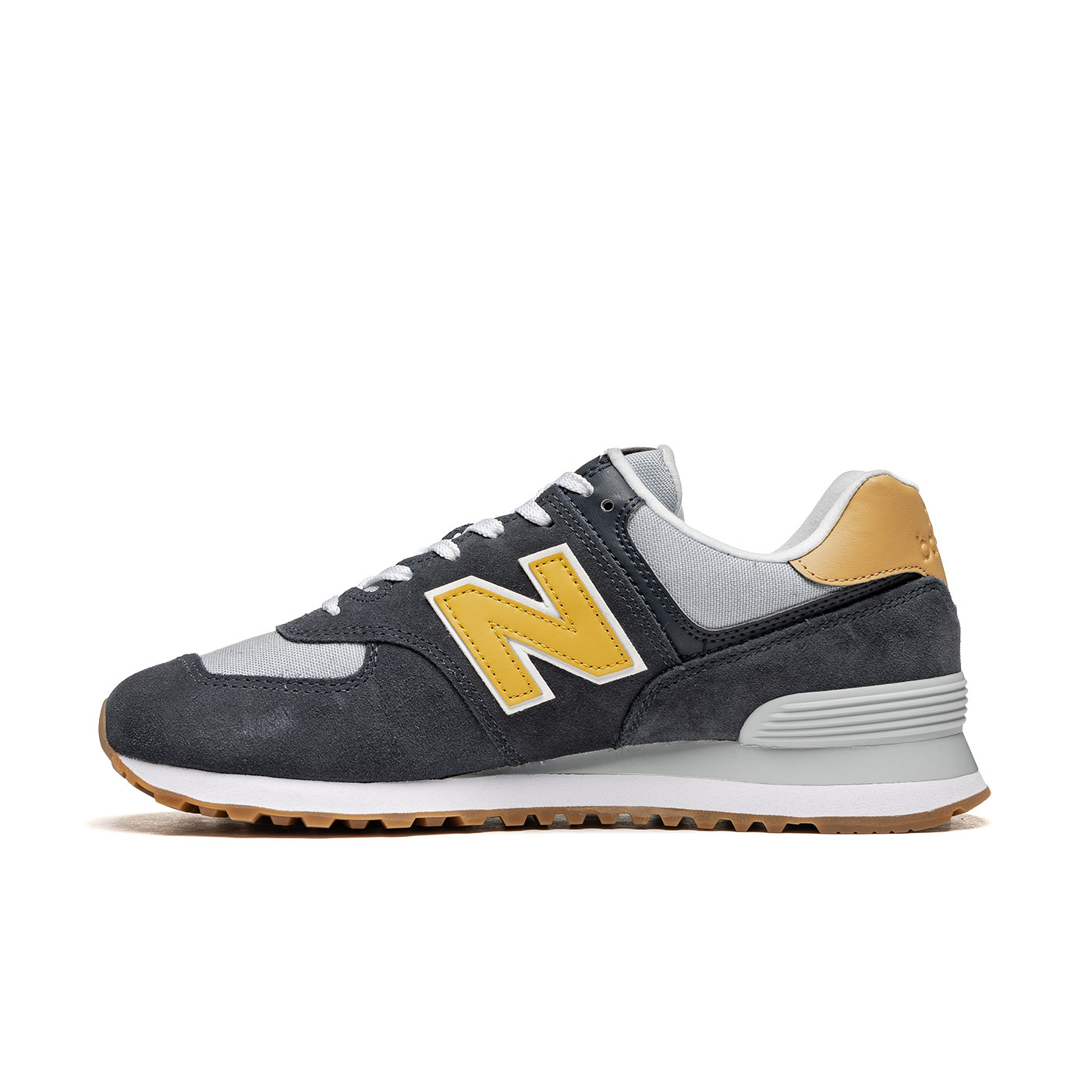 new balance 574 outerspace with varsity gold