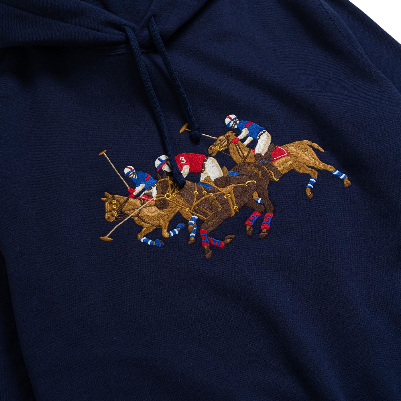 Sweater POLO RALPH LAUREN Triple-Pony Fleece Hoodie Blue for Man |  710823853003 