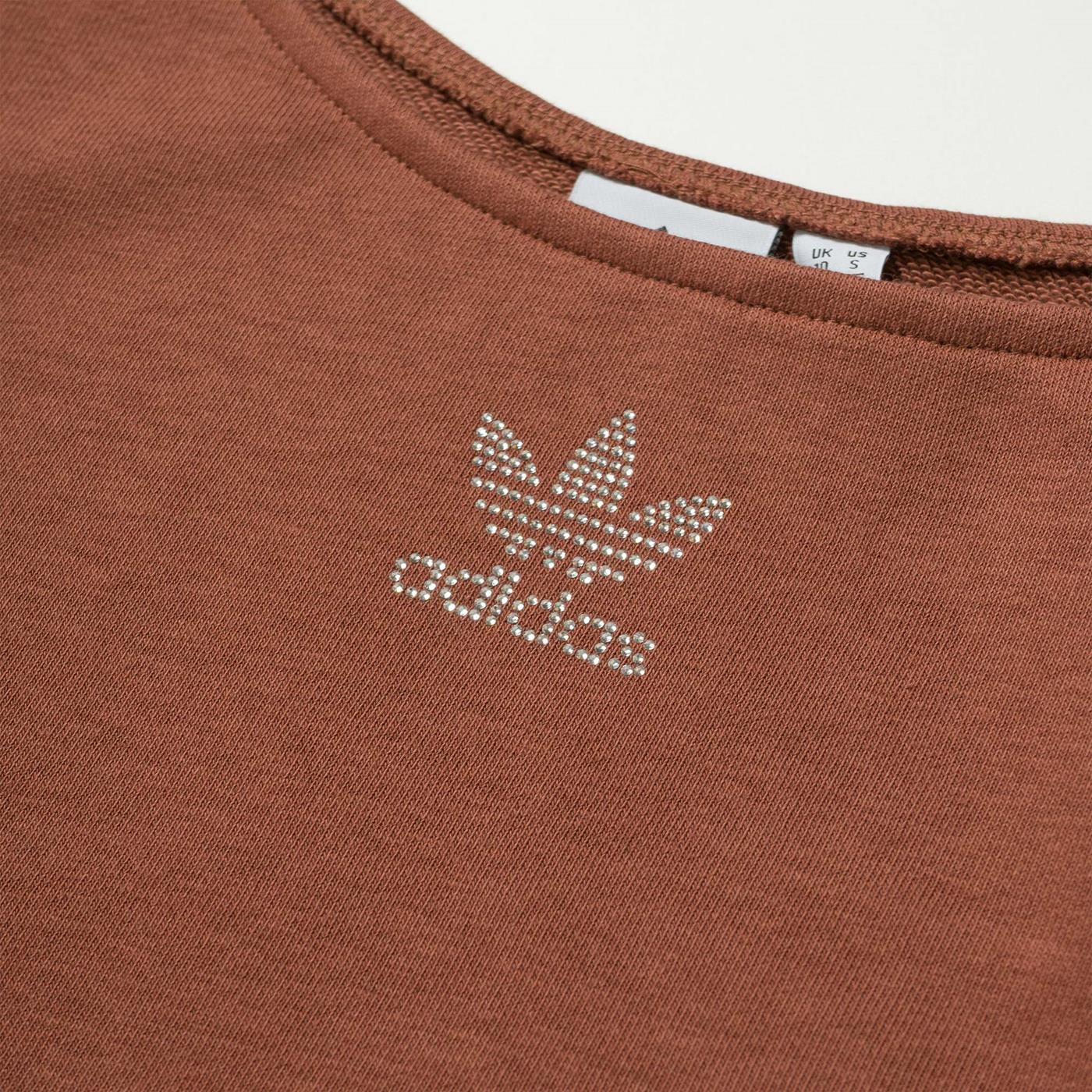 Sweat Adidas Slouchy Crew Castanho De Mulher Hf6776 Xtremept