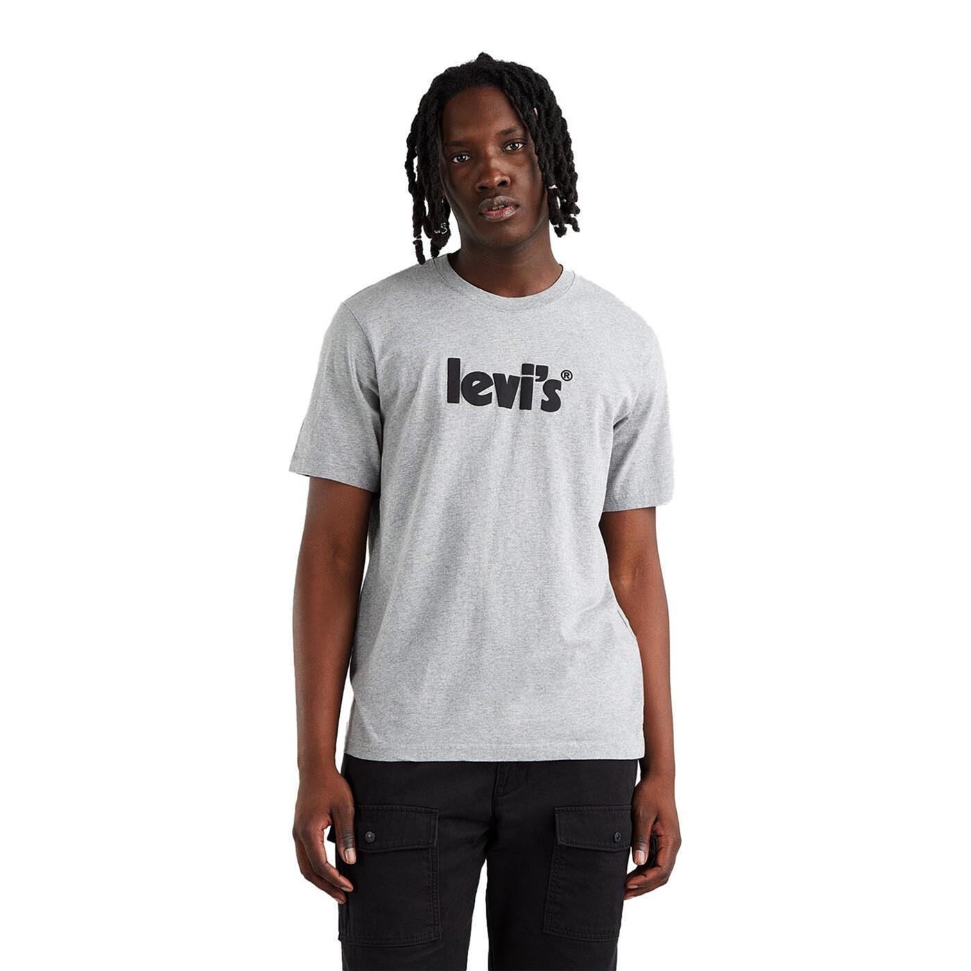Camiseta Levis Relaxed Fit Tee Poster Logo Gris Hombre | 16143-0392 | EllisonbronzeShops