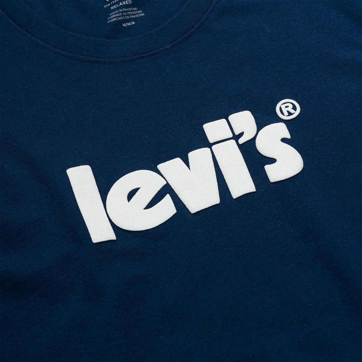 T-Shirt Levis SS Relaxed Fit Tee Poster Logo Blue for Man | 16143-0393 ...