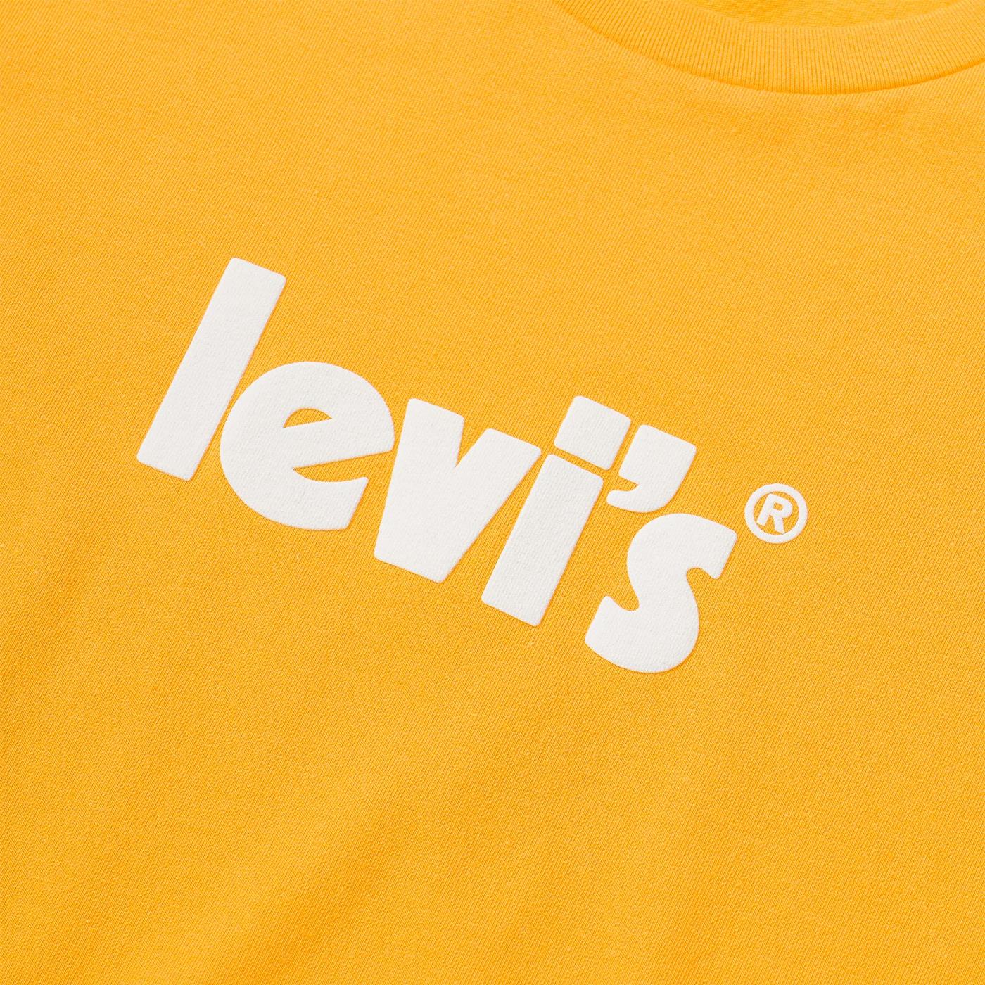 T-Shirt Levis The Perfect Tee Seasonal Poster Logo Yellow for Woman ...