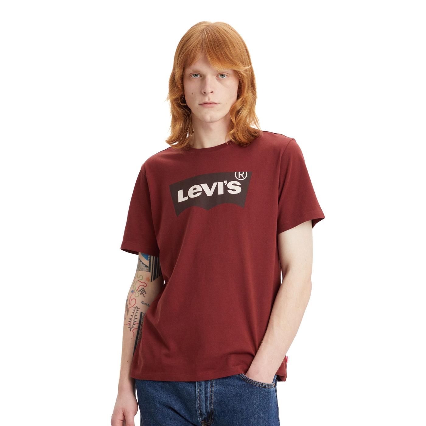 T-Shirt Levis Graphic Crewneck Tee Batwing Seasonal Bordeaux for Man |  22491-0476 
