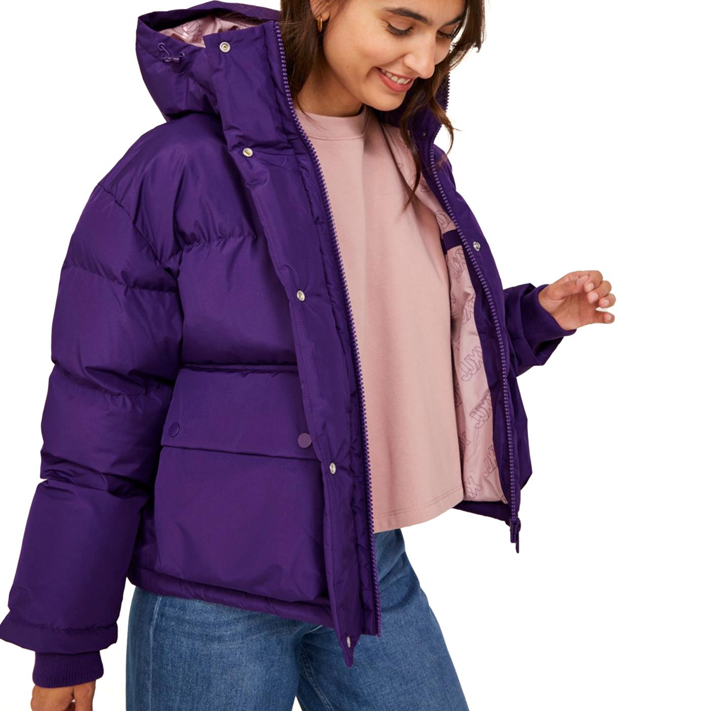 Womens purple puffer jacket store