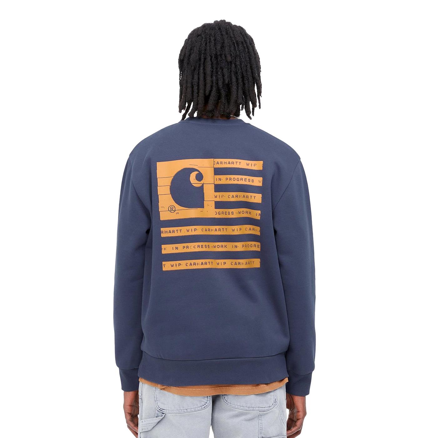 Sweatshirt CARHARTT Label State Flag Sweat Blue for Man