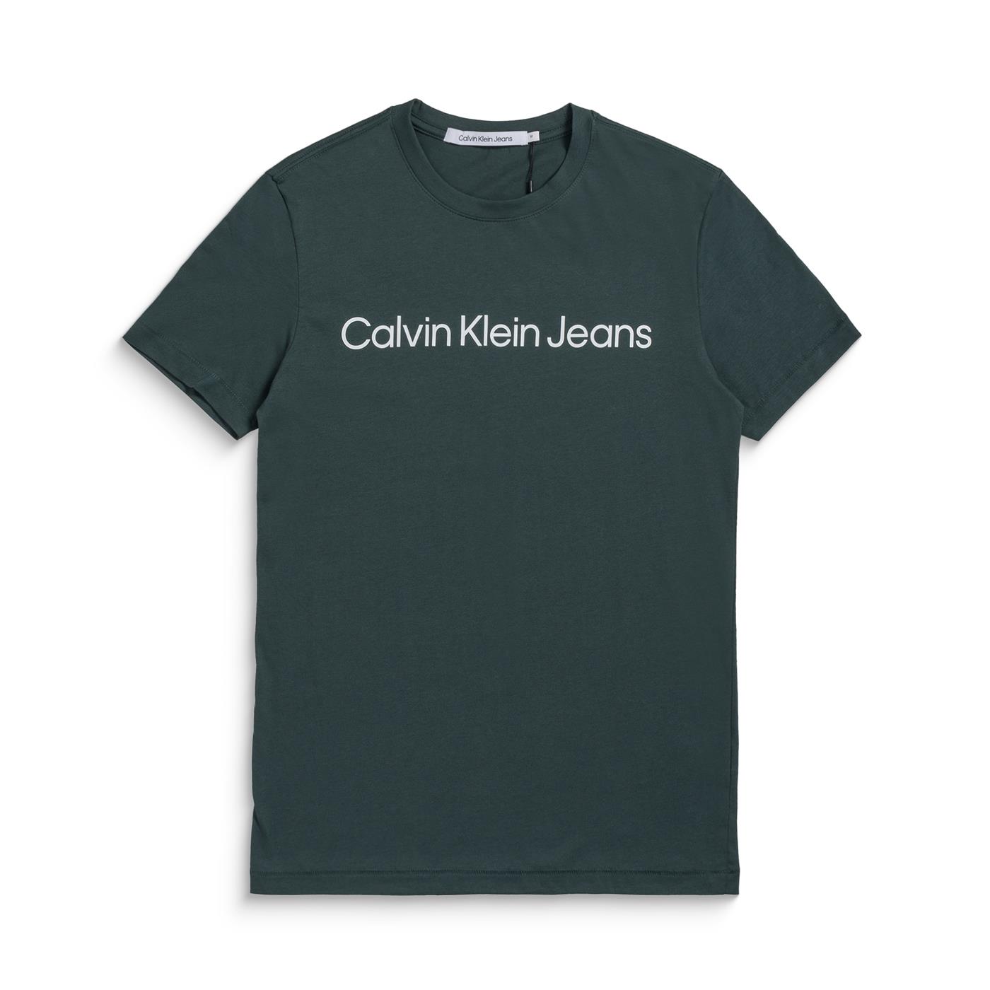 T-Shirt Calvin Klein Jeans Institutional Logo Tee Green for Man ...
