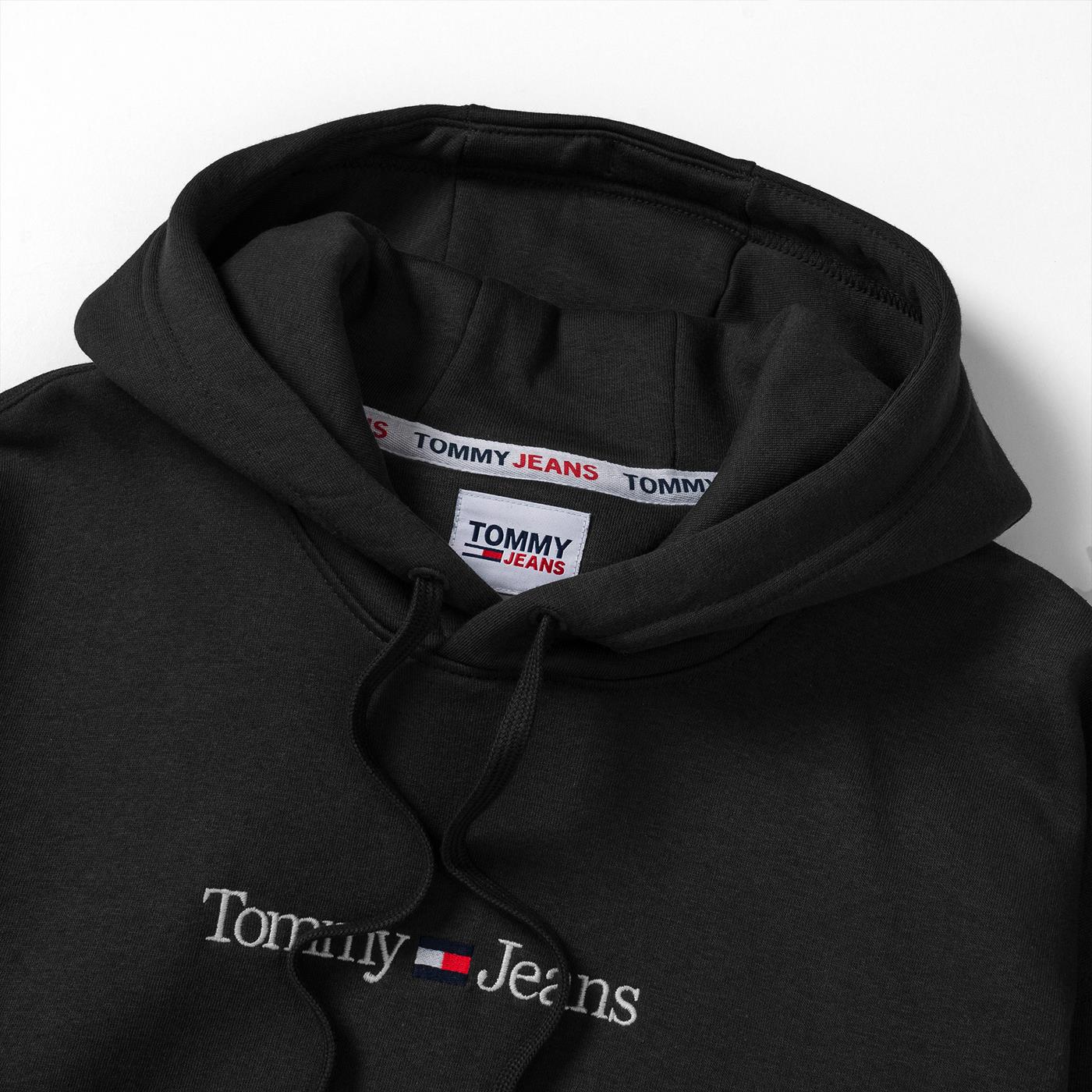 Sweatshirt TOMMY JEANS Regular Linear Hoody Black for Man, DM0DM15013BDS, CamaragrancanariaShops