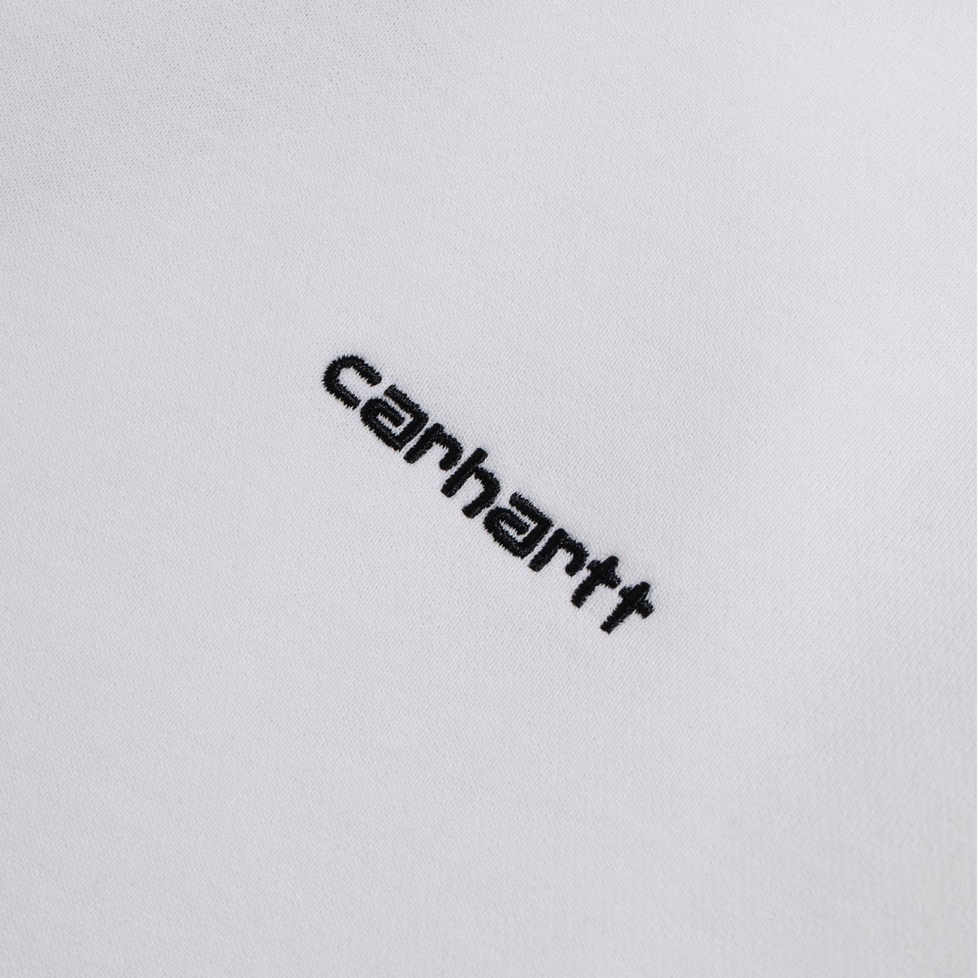 Carhartt Wip - Sudadera Para Hombre Blanca - Script Embroidery Sweatshirt