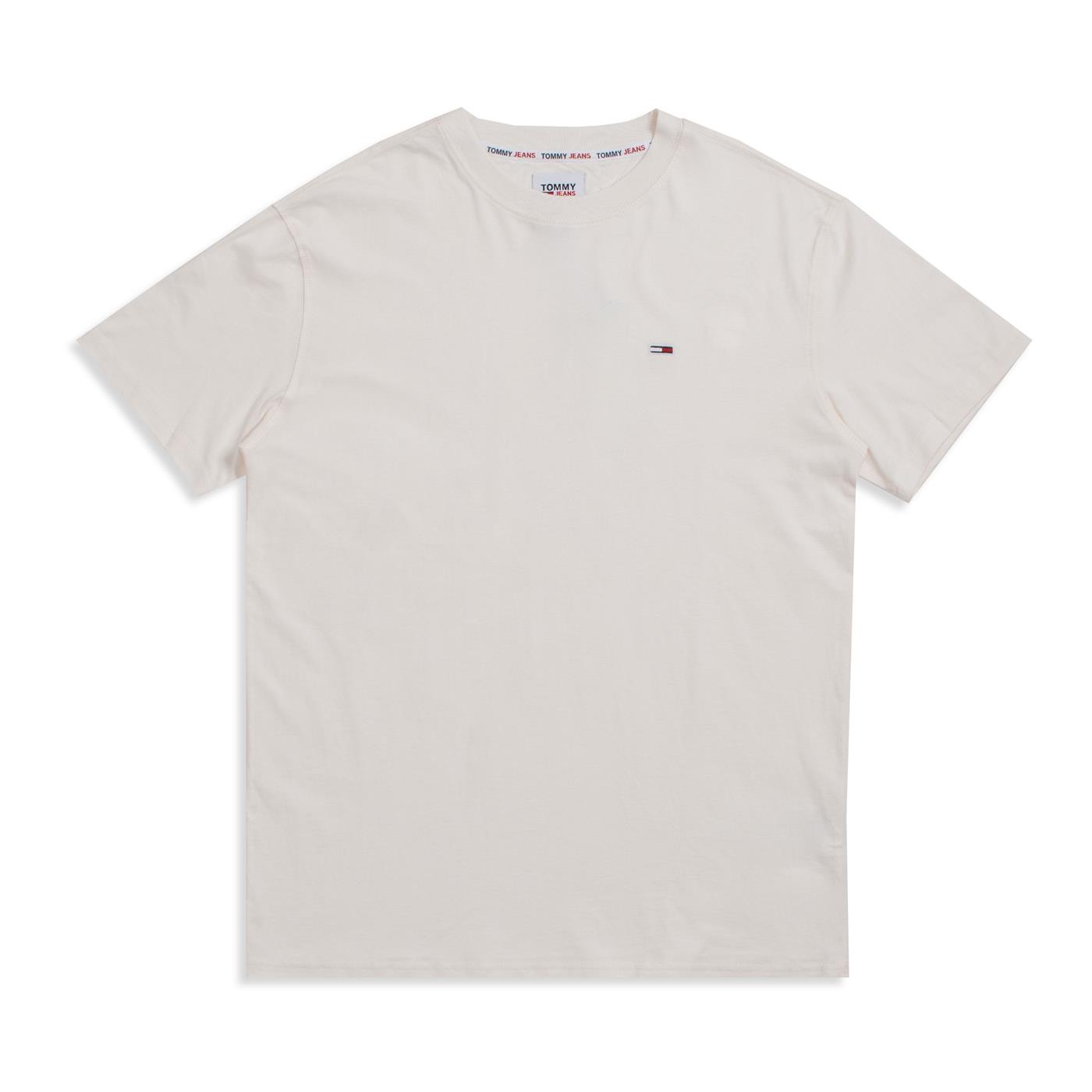 груди Solid на - JEANS Classic Shirt Логотип Man DM0DM16422YBH | TOMMY Tee for | Tommy - Beige Hilfiger T ArvindShops