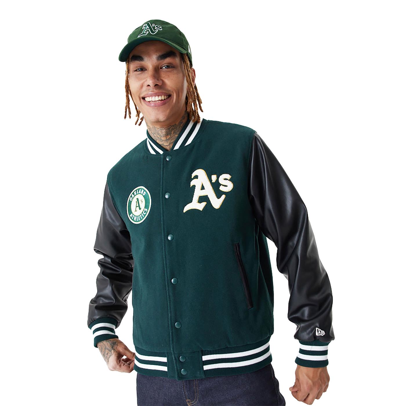 Green and black letterman on sale jacket