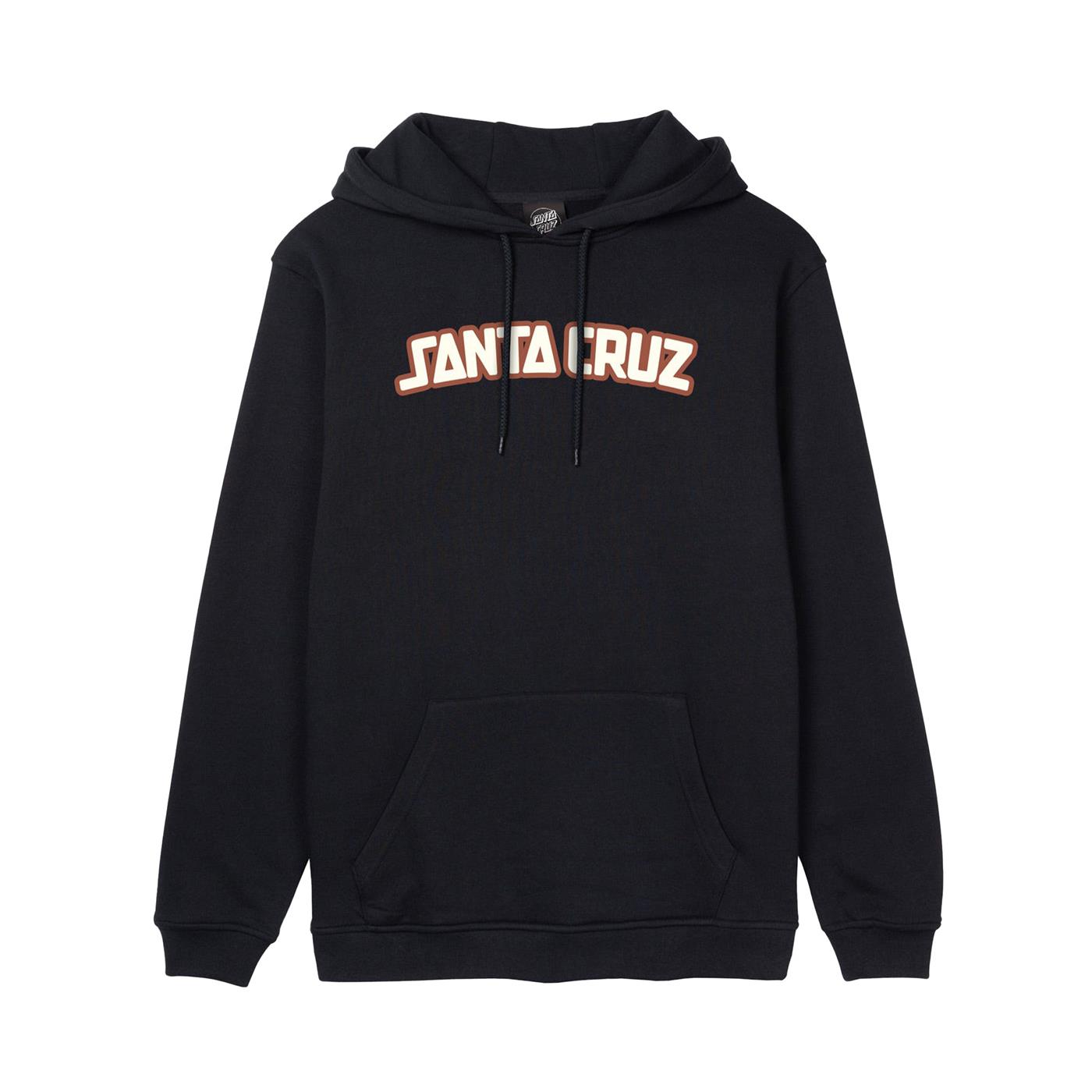 Sweatshirt Santa Cruz Arch Strip Hood Sweat Black for Man SCA