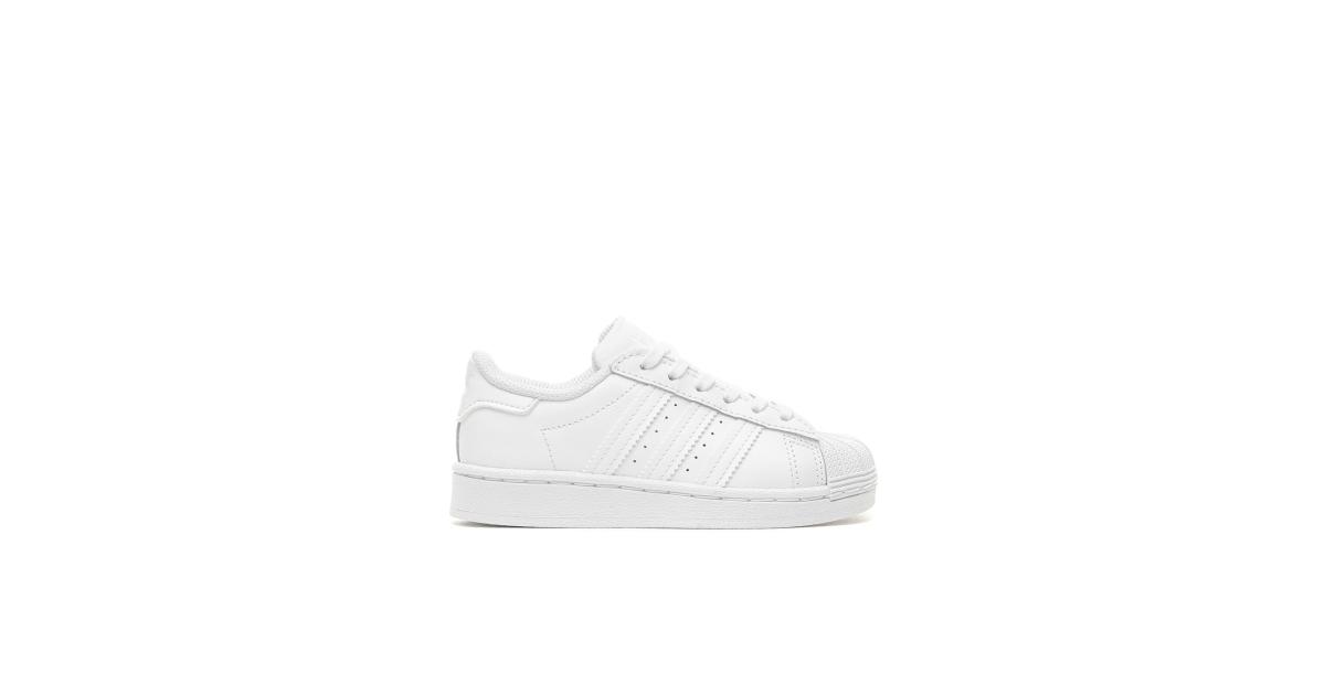 Kids Superstar All White Shoes, EF5395