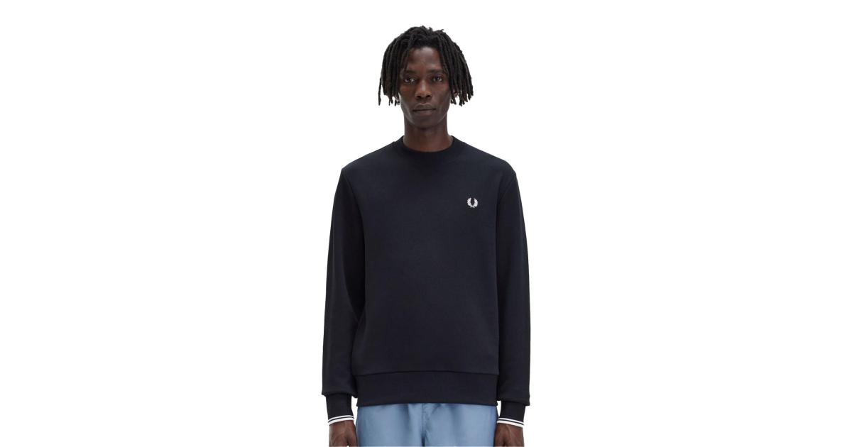 Sweatshirt FRED PERRY Crewneck Sweatshirt Black for Man | M7535-184