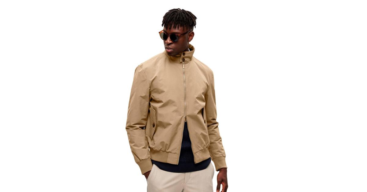 Tan harrington discount jacket mens